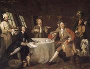 Captain George Graham in his cabin William Hogarth